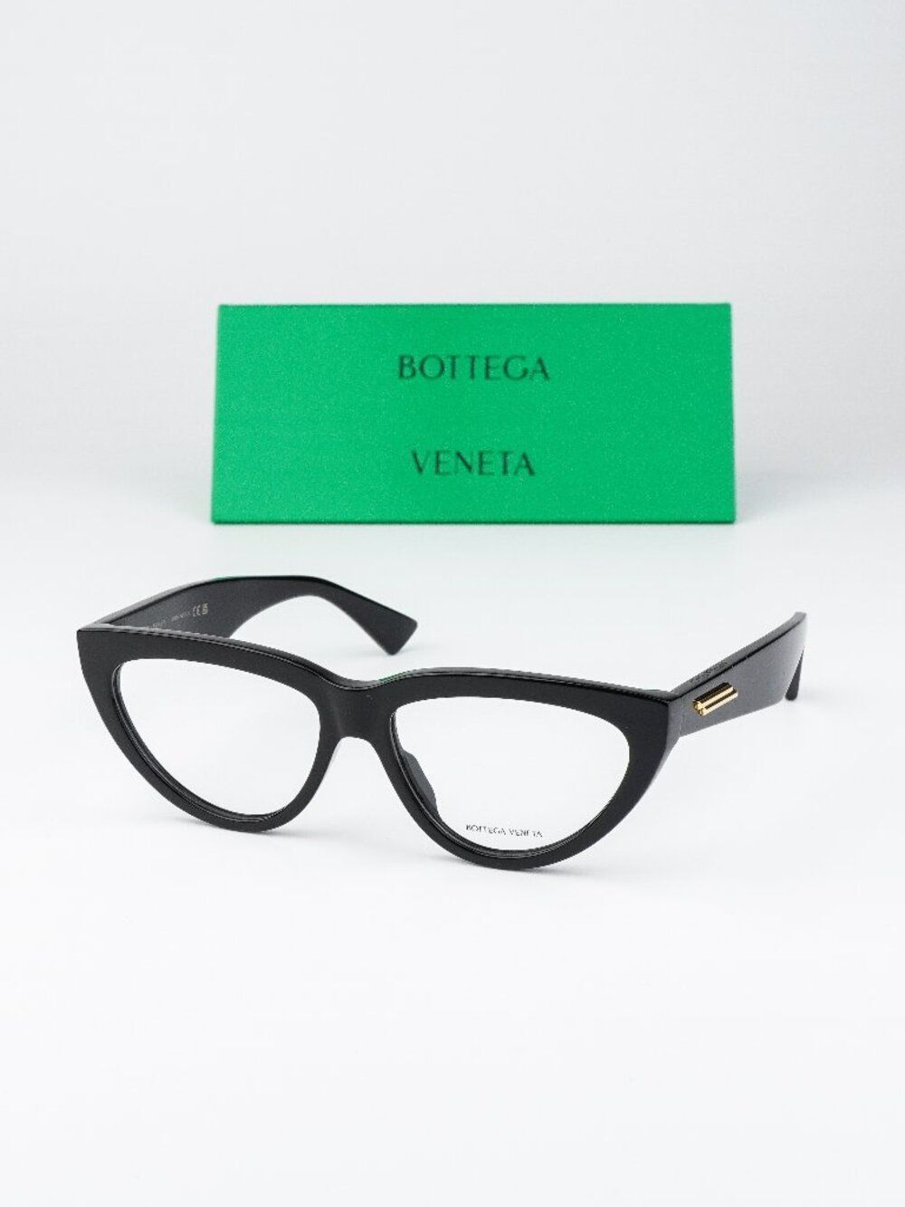 Bottega Veneta Women Eyeglasses Black Cat Eye BV1193O 001 NEW AUTHENTIC